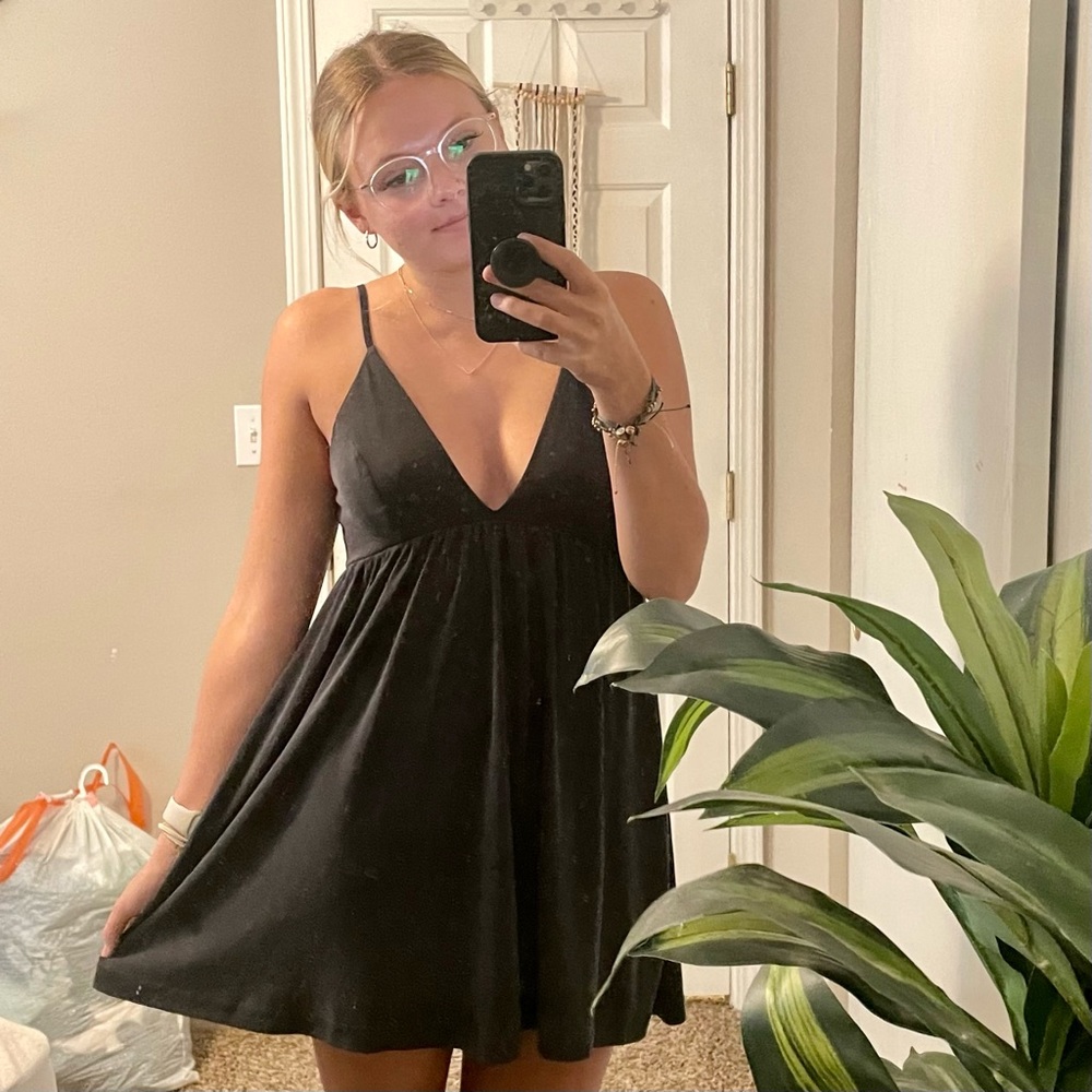 Black mini dress